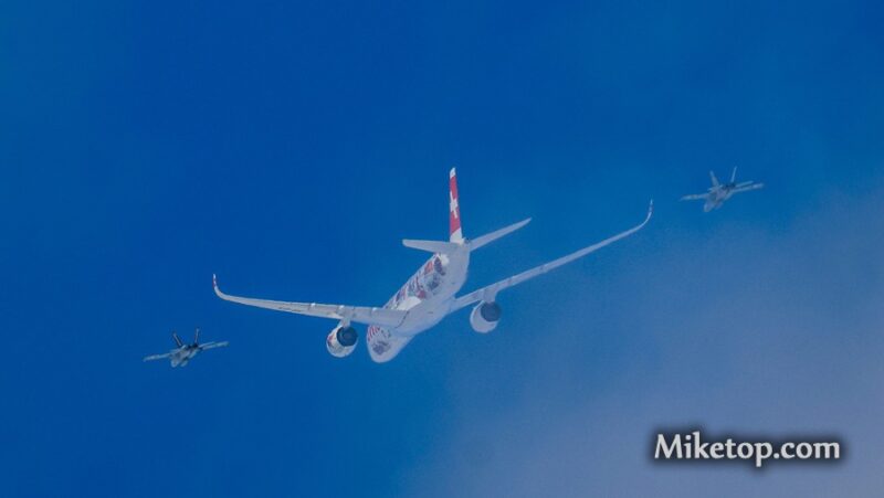 Miketop, Swiss A350, Zuerich, Airbus, History, Swiss Air, Swiss Air Force, A350-900, FA-18 Hornet, F-5 Tiger, Coming Home, Airline, Mike, Pilot, 2025, Zurich (2)