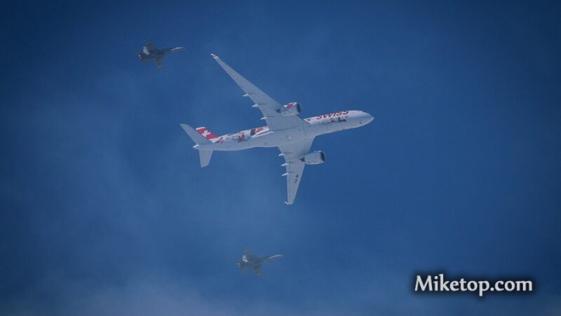 Miketop, Swiss A350, Zuerich, Airbus, History, Swiss Air, Swiss Air Force, A350-900, FA-18 Hornet, F-5 Tiger, Coming Home, Airline, Mike, Pilot, 2025, Zurich (4)
